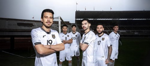 Indonesia national team players in the red 2025 home jersey